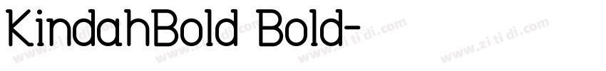 KindahBold Bold字体转换